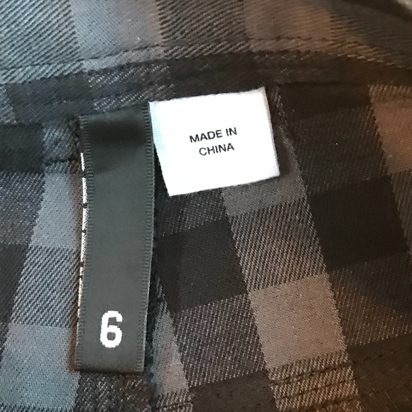 H & M DIVIDED WOMEN'S CHECKERED PANT - BLACK & GREY - SIZE 6 - Picture 8 of 9